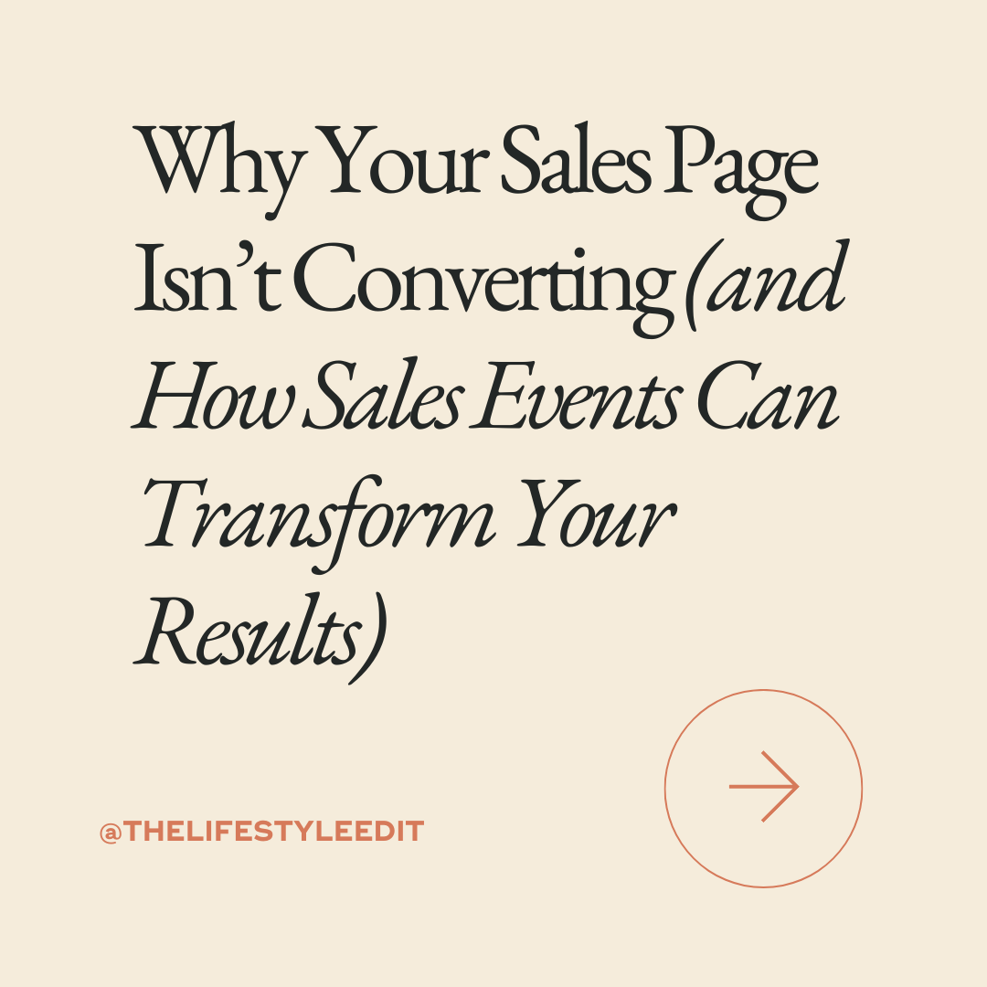 Why Your Sales Page Isn’t Converting (and How Sales Events Can Transform Your Results)