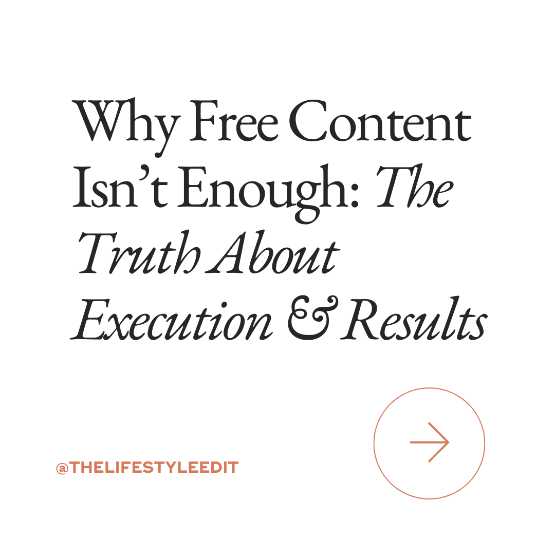 Why Free Content Isn’t Enough: The Truth About Execution & Results